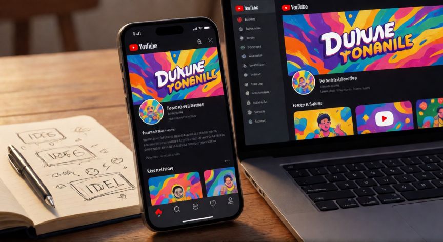 como hacer un nuevo canal de youtube, Pantallas mostrando la configuración visual y el branding de un canal de YouTube