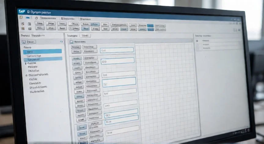 Interfaz de diseño de pantallas Dynpro en el entorno de desarrollo SAP