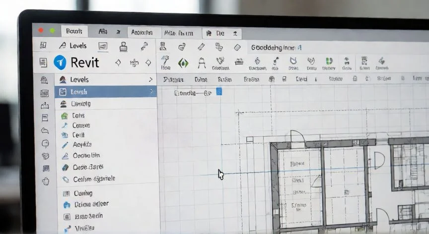 como hacer un nuevo nivel en revit, Interfaz de Revit mostrando el comando para crear un nuevo nivel en planta