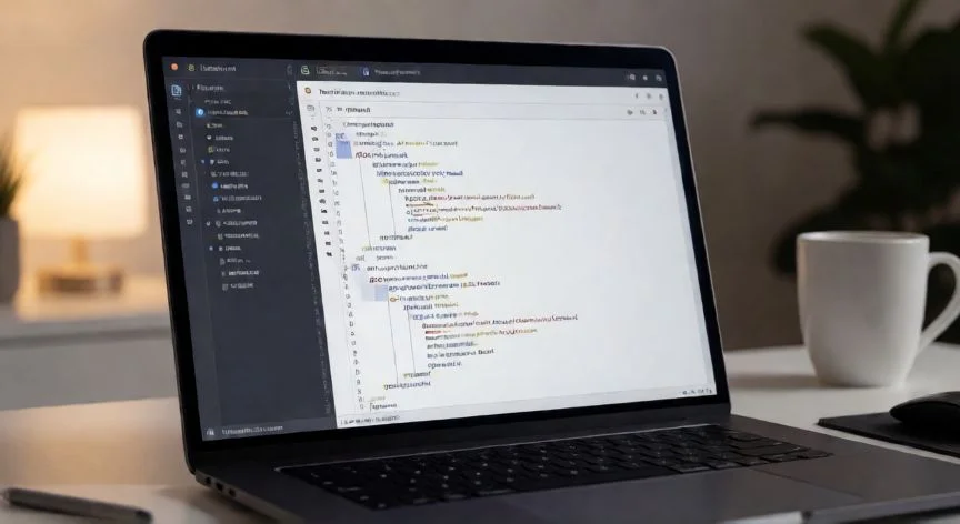 Pantalla de IDE mostrando la estructura de un proyecto Java con Maven