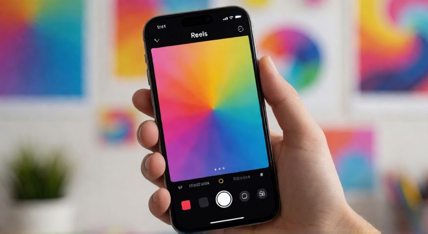Interfaz de creación de Reels en la aplicación de Instagram en un móvil