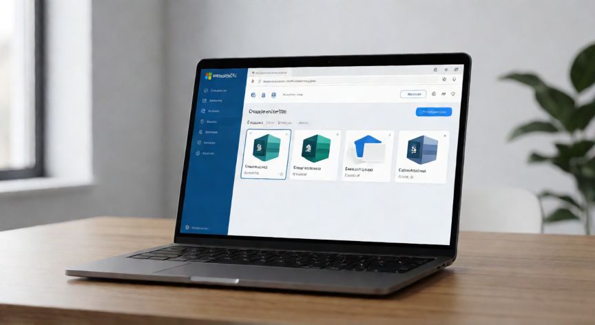 Pantalla de creación de sitio en SharePoint mostrando la selección de plantillas