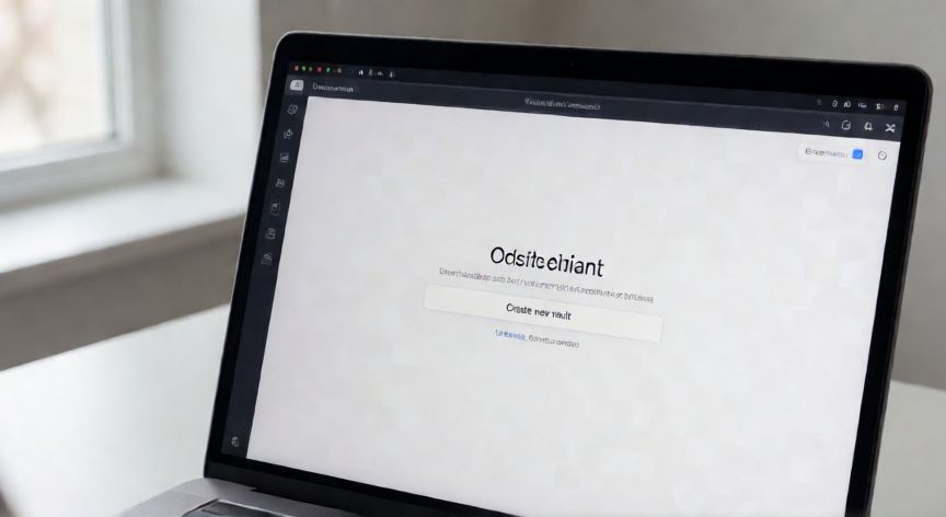 Pantalla de inicio de Obsidian mostrando la opción para crear un nuevo vault