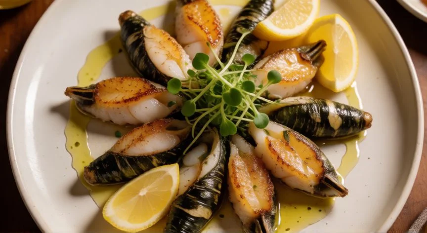 como hacer zamburiñas, Plato final de zamburiñas doradas con guarnición fresca
