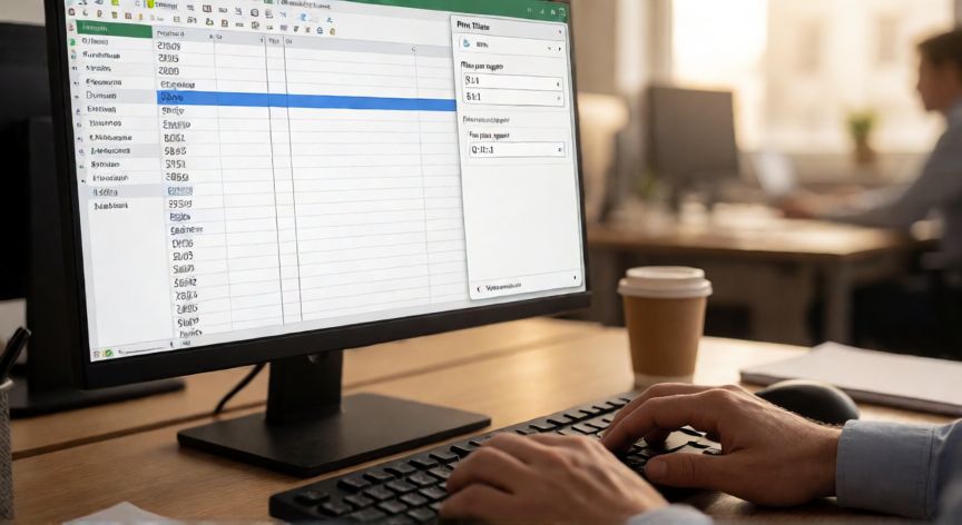 como imprimir en excel y que salga el encabezado, Captura de la ventana Títulos de impresión de Excel con filas repetidas configuradas