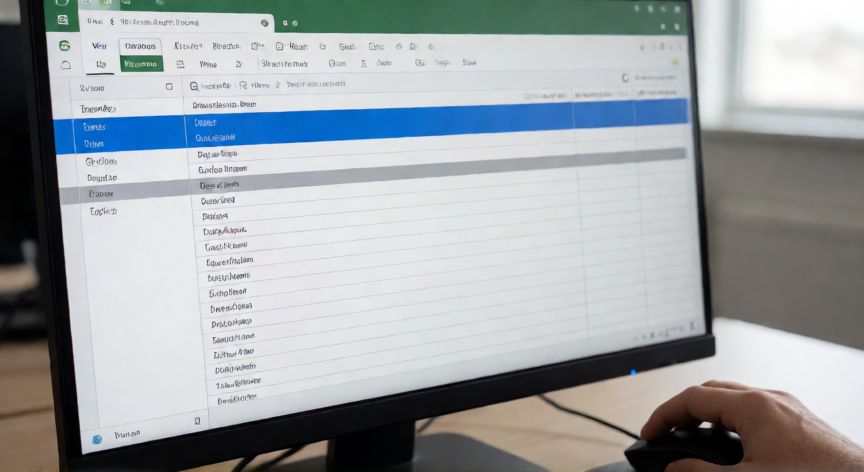 como inmovilizar en excel filas, Pantalla de Excel mostrando la opción Congelar paneles en la pestaña Vista con la primera fila inmovilizada