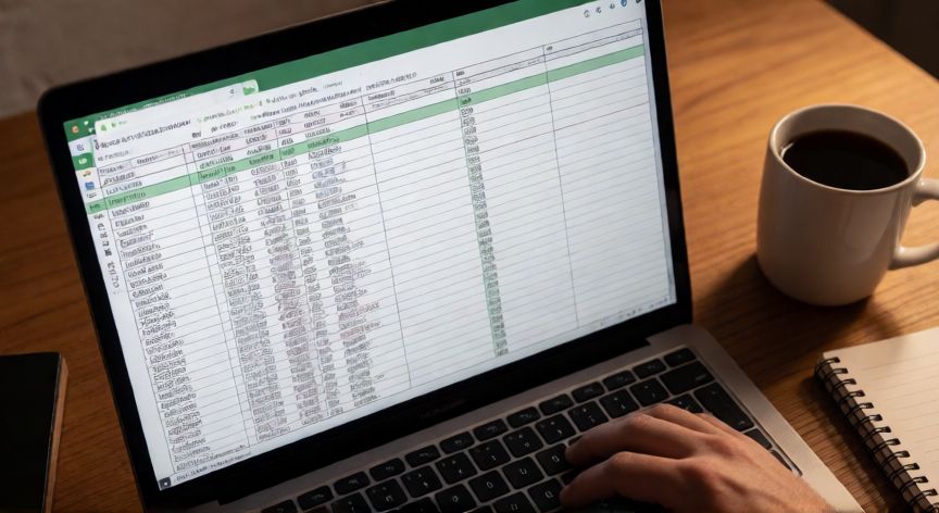 como inmovilizar en excel filas, Hoja de cálculo en Excel con tres filas congeladas mientras se desplaza por los datos inferiores