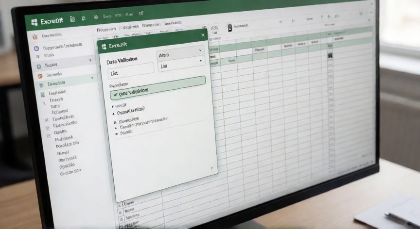 como insertar en excel lista desplegable, Ventana de Validación de datos de Excel con la opción Lista seleccionada