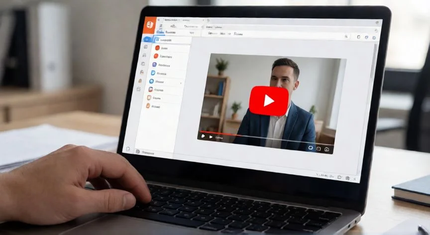 como insertar en powerpoint un video de youtube, Vista de PowerPoint con un video de YouTube insertado en una diapositiva