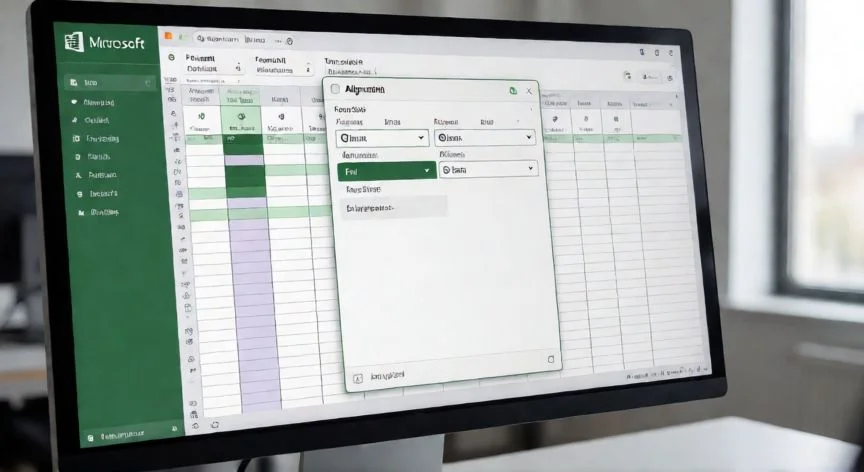 Ventana de Formato de celdas en Excel con la pestaña Alineación visible y la opción Rellenar seleccionada