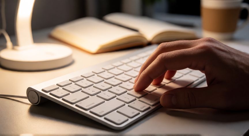 como justificar en powerpoint, Mano usando el atajo de teclado Ctrl+J para justificar texto en PowerPoint