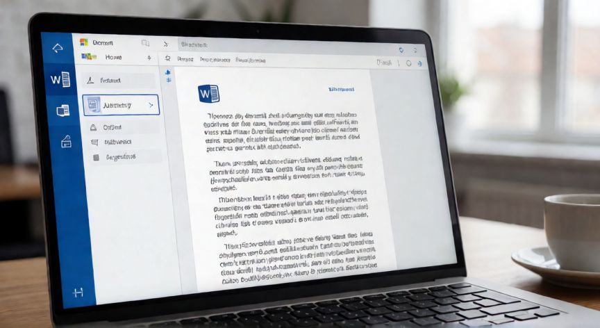 como justificar en word un texto, Documento de Word con texto justificado y el icono de alineación resaltado en la pestaña Inicio