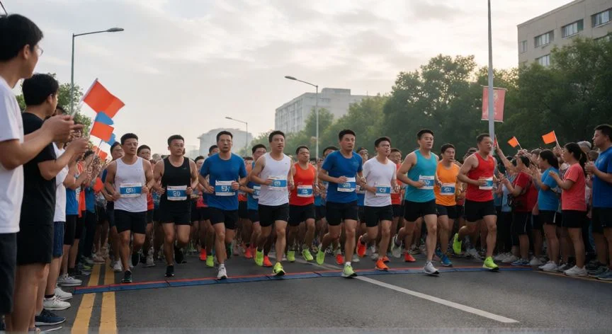 como mejorar 5k, Corredores en la línea de salida de una carrera de 5K en ciudad