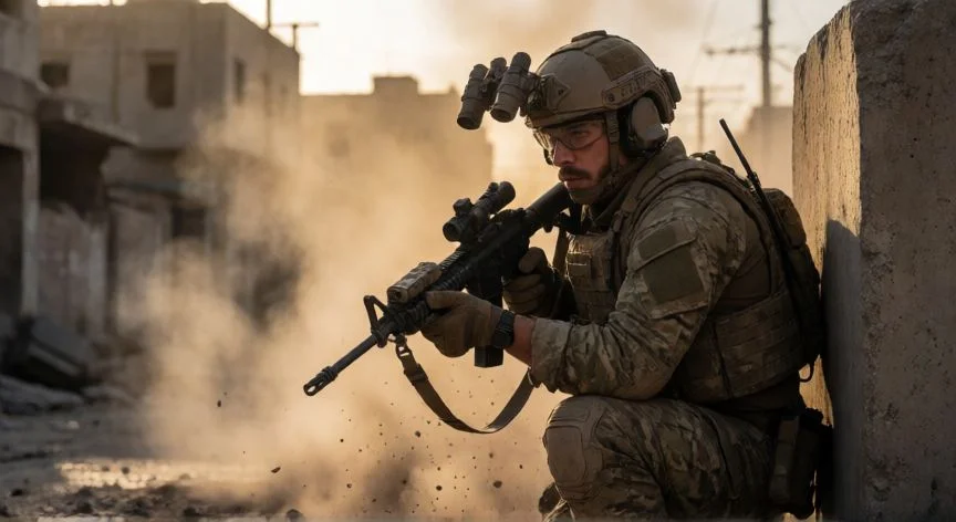 como mejorar battlefield 6, Soldado en combate urbano durante una partida de Battlefield