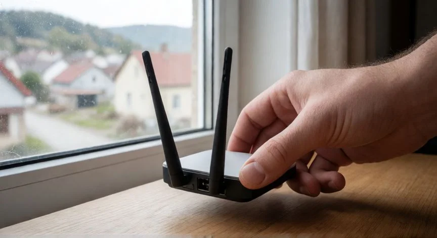 como mejorar cobertura 4g, Colocación de un router 4G junto a la ventana para maximizar la recepción de señal
