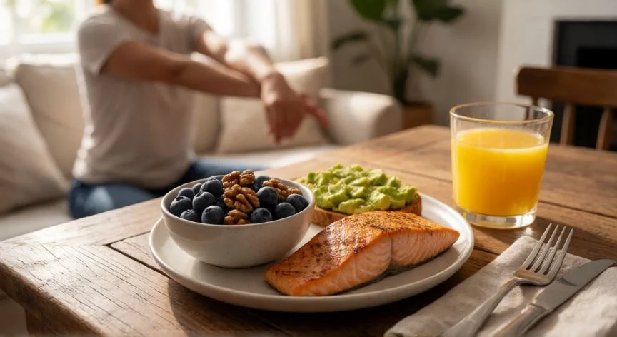 como mejorar la memoria, Desayuno mediterráneo con omega-3 y antioxidantes para la salud cerebral