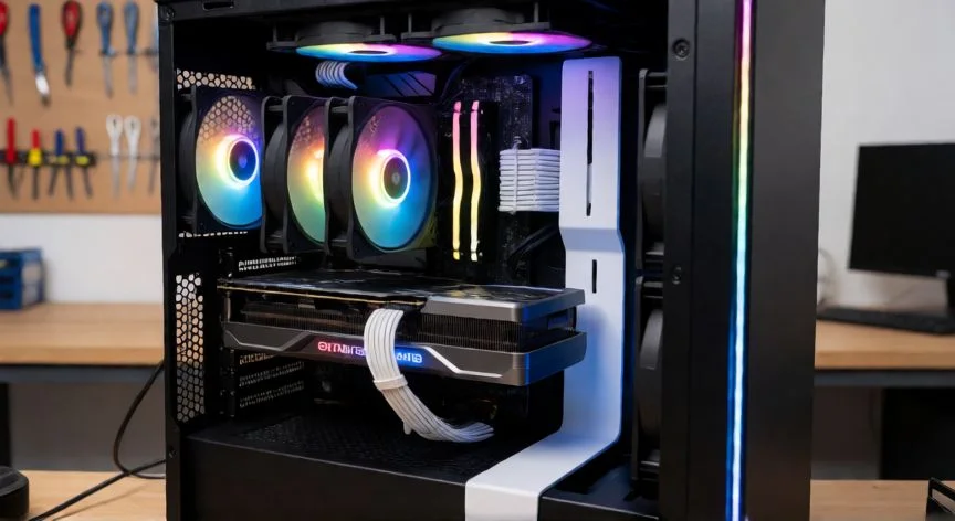como mejorar los graficos de mi pc, Sustituyendo pasta térmica de la GPU en un PC con montaje ordenado y RGB
