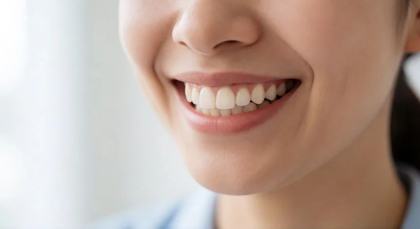 como mejorar mis dientes, Sonrisa sana con dientes blancos y encías rosadas