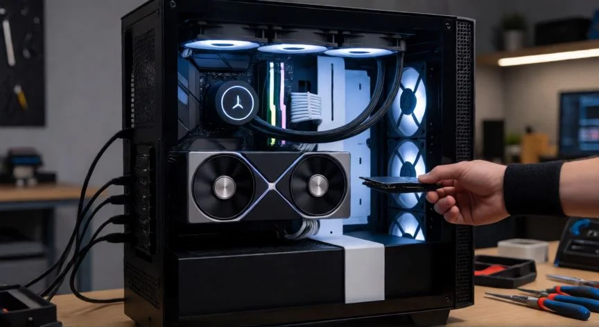 como mejorar mis fps, Instalación de SSD NVMe y actualización de hardware interno en un PC gamer