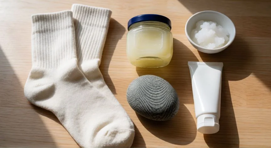 como mejorar mis talones agrietados, Kit de productos para el tratamiento nocturno de talones agrietados