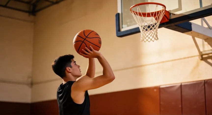 como mejorar mis tiros en basquet, Práctica de form shooting a un metro del aro con mecánica correcta