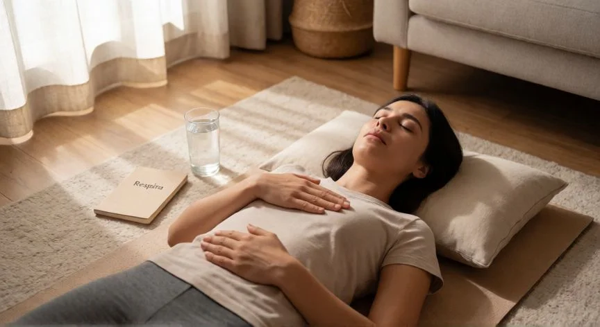 como mejorar suelo pelvico, Práctica de respiración diafragmática en casa para fortalecer el suelo pélvico