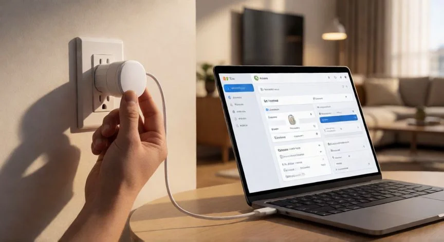como mejorar wifi en casa, Configuración de un nodo mesh WiFi y panel de administración del router en una portátil