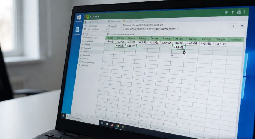 como multiplicar en excel, Pantalla de Excel mostrando fórmula de multiplicación en celda