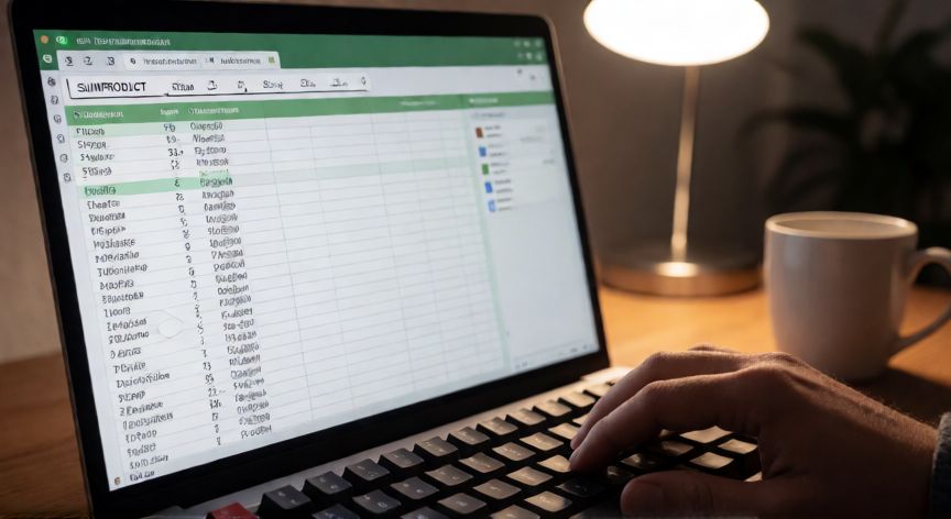 como multiplicar en excel 2 columnas, Uso de la función SUMAPRODUCTO en Excel para multiplicar y sumar dos columnas a la vez