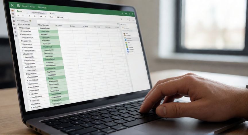 como ordenar en excel alfabeticamente, Pantalla de Excel mostrando la pestaña Datos con el botón de ordenar alfabéticamente A-Z