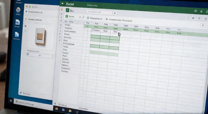 como pegar en excel imagenes, Imagen de un archivo de imagen siendo arrastrado desde el Explorador de Windows hacia una celda de Excel