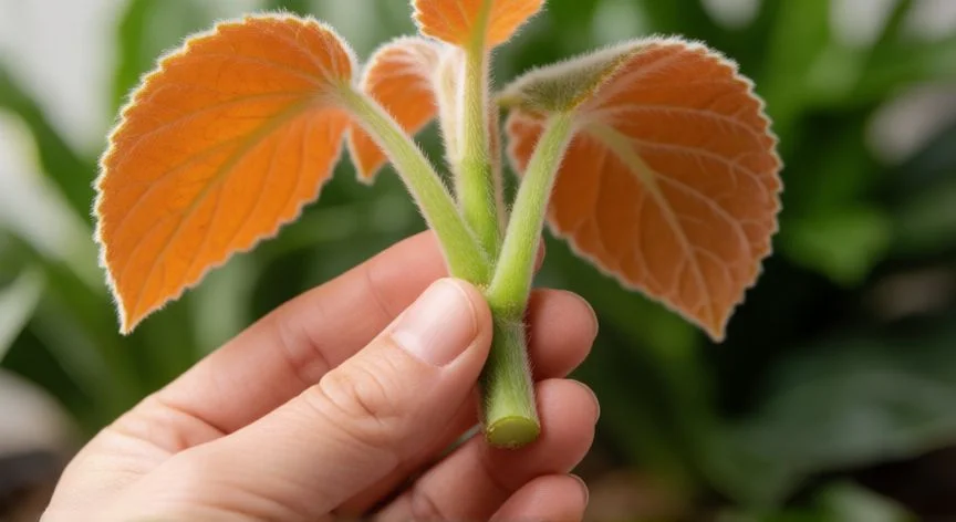 Arañitas de cinta enraizando en un vaso de agua junto a la planta madre