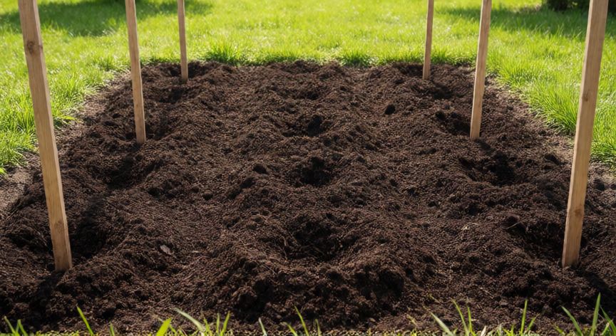 como plantar fresas en huerto, Cama de cultivo preparada con sustrato rico para plantar fresas en el huerto