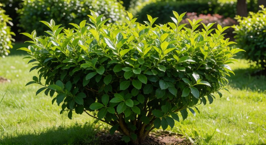 como plantar iglesias saludables, Planta saludable y podada en un jardín soleado con hojas vibrantes
