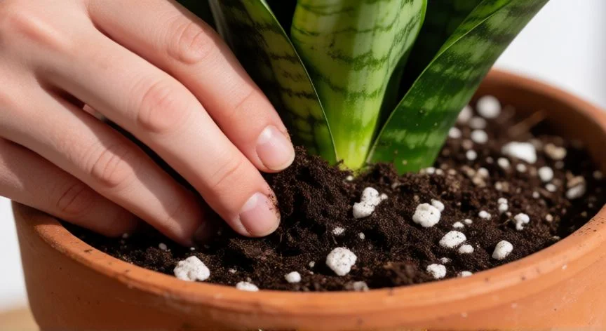 como plantar lengua de suegra, Esquejes de lengua de suegra enraizando en agua dentro de un bote de cristal