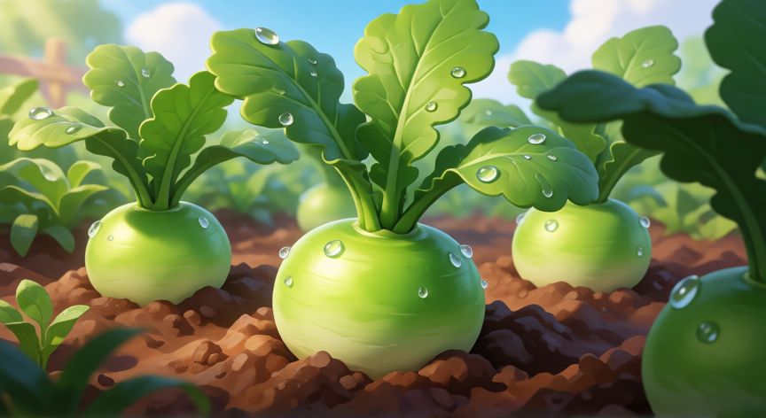 como plantar nabos en animal crossing, Nabos maduros y brillantes listos para la cosecha en Animal Crossing