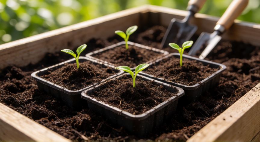 como plantar pimientos verdes, Preparación del suelo y bandejas de siembra para pimientos