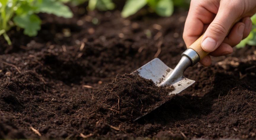 como plantar quelites, Preparación del suelo con compost para plantar quelites