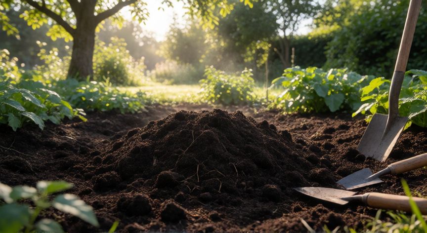como plantar rosales, Preparación del suelo para plantar rosales con tierra rica en materia orgánica