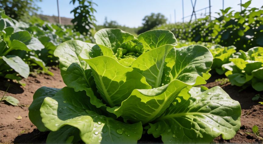 como plantar xuxu que esta brotando, Planta de xuxu madura y saludable en un huerto soleado