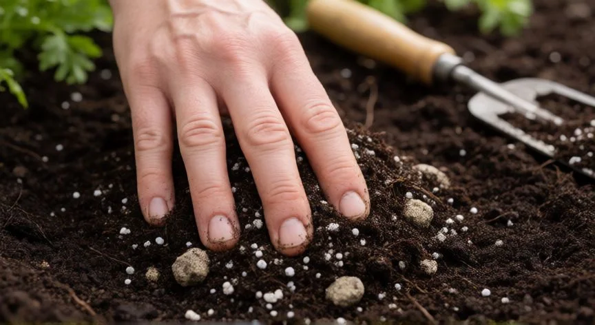 Preparación del suelo suelto y sin piedras para el cultivo de zanahorias
