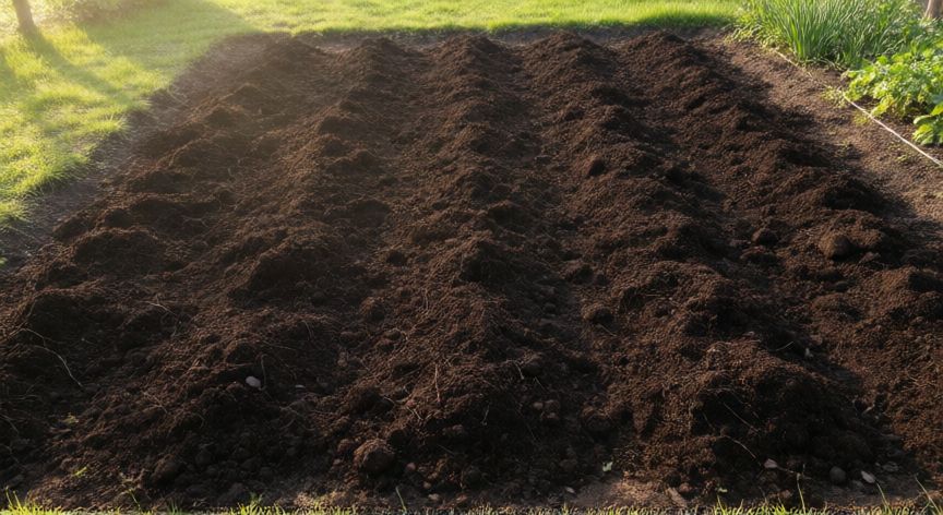 como plantar zanahorias con semillas, Parcela de tierra preparada y suelta lista para la siembra de zanahorias