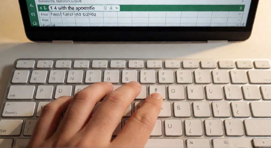 como poner 1 4 en excel, Tecla de apóstrofo en un teclado con la barra de fórmulas de Excel mostrando el prefijo de texto