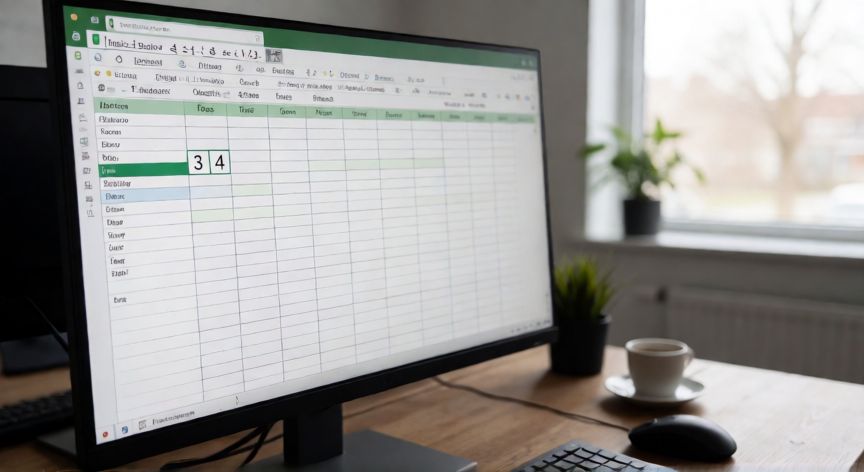 Celda de Excel mostrando el texto 3 4 con apóstrofo en la barra de fórmulas