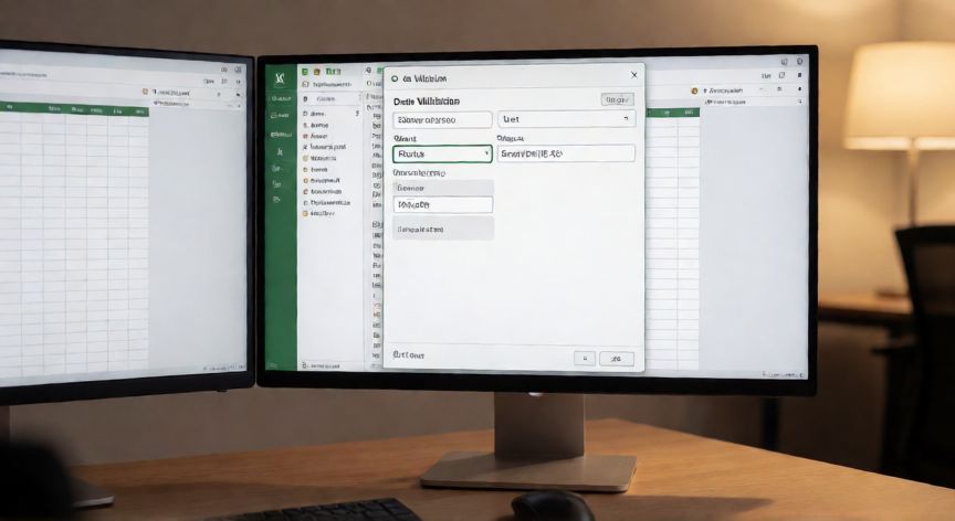 como poner en excel lista desplegable, Ventana de diálogo de Validación de Datos en Excel con la opción Lista seleccionada en el campo Permitir