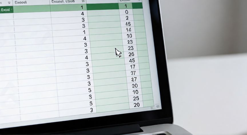 como poner en excel numeros consecutivos, Pantalla de Excel mostrando números consecutivos generados con la manija de relleno