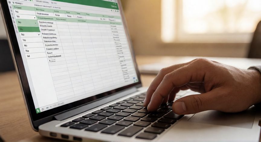como poner en excel opciones desplegables, Pantalla de Excel mostrando una celda con lista desplegable activa y opciones de selección