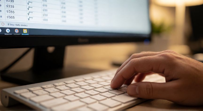 como poner en excel raiz cuadrada, Teclas del teclado de un ordenador con la fórmula de raíz cuadrada visible en pantalla