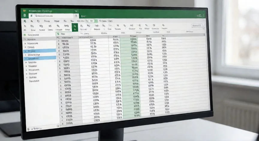 Pantalla de Excel mostrando el botón de porcentaje en la barra de herramientas