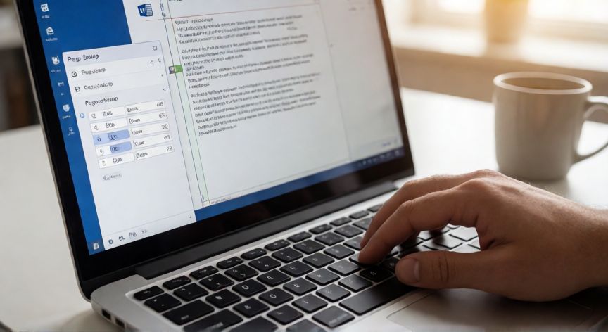 como poner en word margenes, Vista de la ventana de configuración de márgenes en Microsoft Word con valores en centímetros